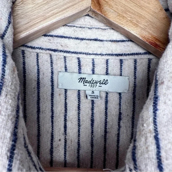 Madewell Stripe Flannel Sunday Shirt Size Small - Picture 7 of 12